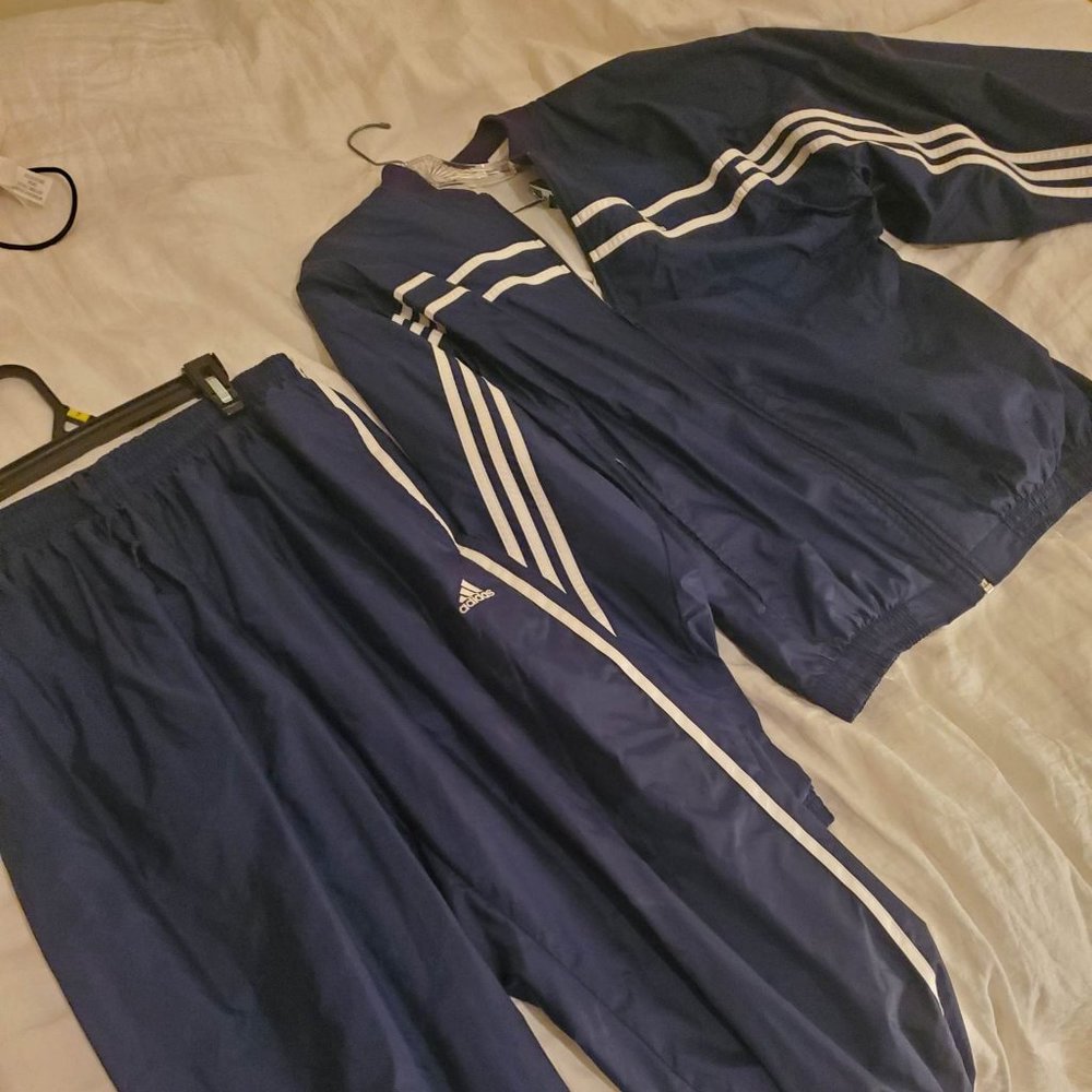 Adidas 2002 vintage blue track suit